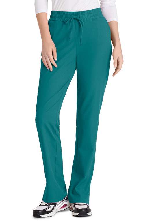 Women's Six-Pocket Tapered Leg Gamma Scrub Pant - SKP623 - Teal