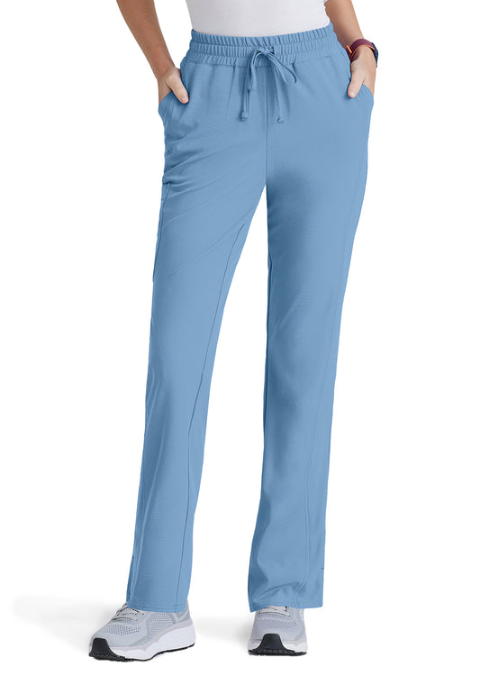 Women's Six-Pocket Tapered Leg Gamma Scrub Pant - SKP623 - Ciel Blue