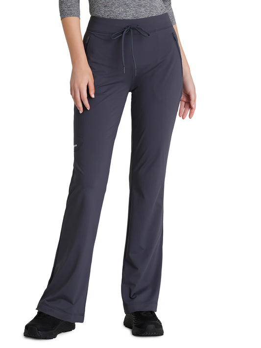 Women's Four-Pocket Fit & Flare Glide Scrub Pant - SKP656 - Pewter