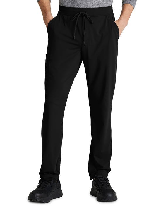 Men's Four-Pocket Slim Rebound Scrub Pant - SKP659 - Black