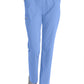 Women's Five-Pocket Shirred Waistband Reach Scrub Pant - SKP668 - Ciel Blue
