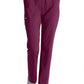 Women's Five-Pocket Shirred Waistband Reach Scrub Pant - SKP668 - Wine