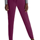 Women's Five-Pocket Ribbed Cuff Pace Jogger Scrub Pant - SKP669 - Wine