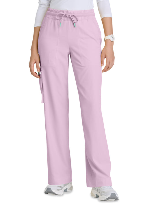 Women's Five-Pocket Wide Leg Scout Scrub Pant - SKP707 - Desert Rose