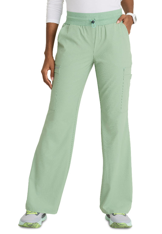 Women's Five-Pocket Fit & Flare Explore Scrub Pant - SKP712 - Field Green