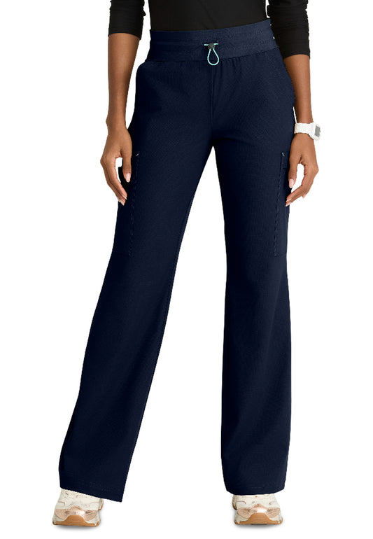 Women's Five-Pocket Fit & Flare Explore Scrub Pant - SKP712 - Navy