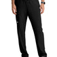 Men's Five-Pocket Elastic Waistband Compass Scrub Pant - SKP718 - Black