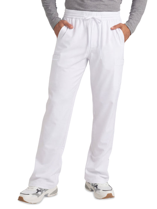 Men's Six Pocket Drawstring Merit Scrub Pant - SKP736 - White