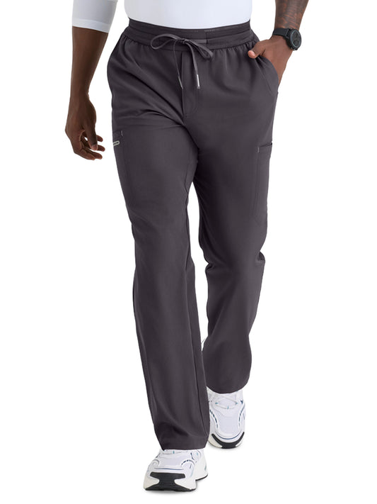Men's Six Pocket Drawstring Merit Scrub Pant - SKP736 - Pewter