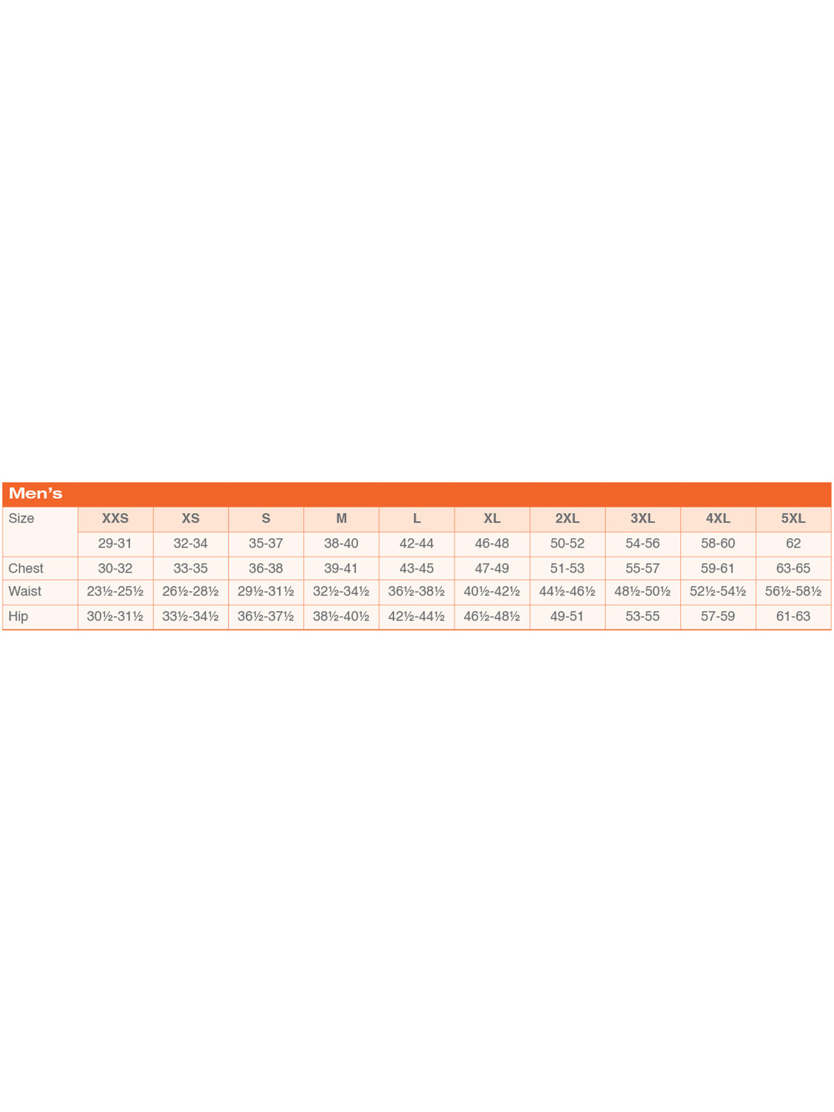 SIZECHART