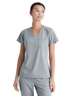 Women's One-Pocket V-Neck Dignity Tuck-In Scrub Top - SKT147 - Moonstruck