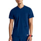 Men's Three-Pocket Round Neck Thesis Scrub Top - SKT193 - Navy