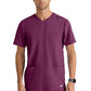Men's Three-Pocket Round Neck Thesis Scrub Top - SKT193 - Wine