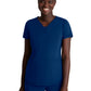 Women's Three-Pocket V-Neck Serene Scrub Top - SKT220 - Navy