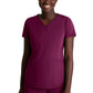 Women's Three-Pocket V-Neck Serene Scrub Top - SKT220 - Wine
