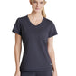 Women's One-Pocket Curved Neck Flow Scrub Top - SKT221 - Pewter