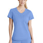 Women's One-Pocket Curved Neck Flow Scrub Top - SKT221 - Ciel Blue