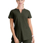 Women's Two-Pocket Placket V-Neck Coast Scrub Top - SKT259 - Olive