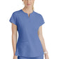 Women's Two-Pocket Placket V-Neck Coast Scrub Top - SKT259 - Ciel Blue