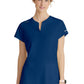 Women's Two-Pocket Placket V-Neck Coast Scrub Top - SKT259 - Navy