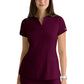 Women's Two-Pocket Placket V-Neck Coast Scrub Top - SKT259 - Wine