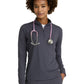 Women's Mock Neck Long Sleeve Atlas Scrub Top - SKT274 - Pewter