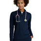 Women's Mock Neck Long Sleeve Atlas Scrub Top - SKT274 - Navy