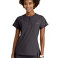 Women's Two-Pocket Round Neck Trek Scrub Top - SKT284 - Pewter
