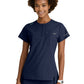 Women's Two-Pocket Round Neck Trek Scrub Top - SKT284 - Navy