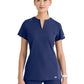 Women's Three Pocket V-Neck Reward Scrub Top - SKT312 - Navy