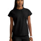 Women's Three-Pocket Fresh Round Neck Top - SKT326 - Black