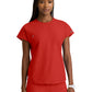Women's Three-Pocket Fresh Round Neck Top - SKT326 - Persimmon