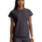 Women's Three-Pocket Fresh Round Neck Top - SKT326 - Pewter