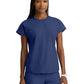 Women's Three-Pocket Fresh Round Neck Top - SKT326 - Navy