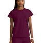 Women's Three-Pocket Fresh Round Neck Top - SKT326 - Wine