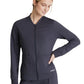 Women's Three-Pocket Zip-Up Contour Warm-Up Scrub Jacket - SKW919 - Pewter