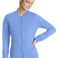 Women's Three-Pocket Zip-Up Contour Warm-Up Scrub Jacket - SKW919 - Ciel Blue