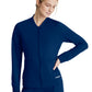 Women's Three-Pocket Zip-Up Contour Warm-Up Scrub Jacket - SKW919 - Navy