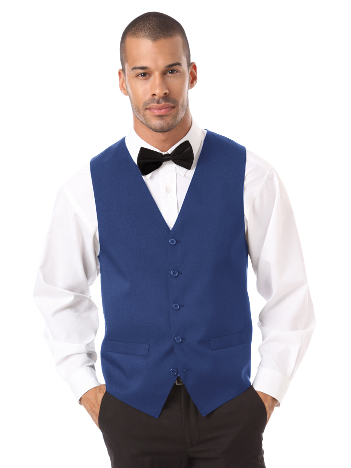 Unisex 2-Pocket Scotchgard Treated Bistro Vest - BG1260 - Navy