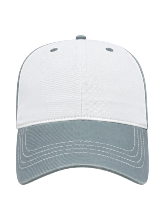 Unisex Relaxed Golf Cap - BG1510C - White/Smoke Blue