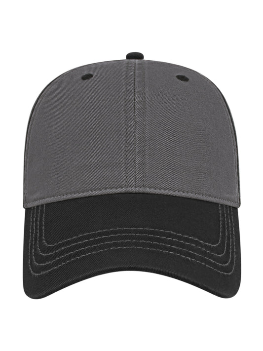 Unisex Relaxed Golf Cap - BG1510C - Dark Gray/Black