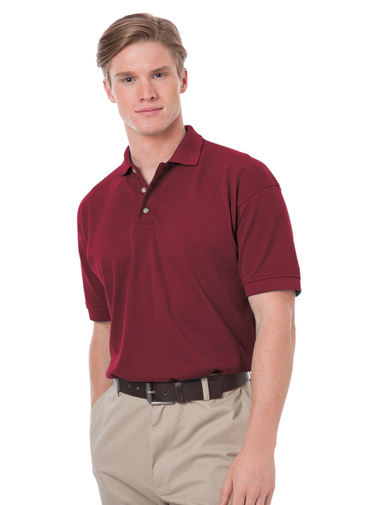 Men's Stain Release Pique Polo - BG2201 - Burgundy