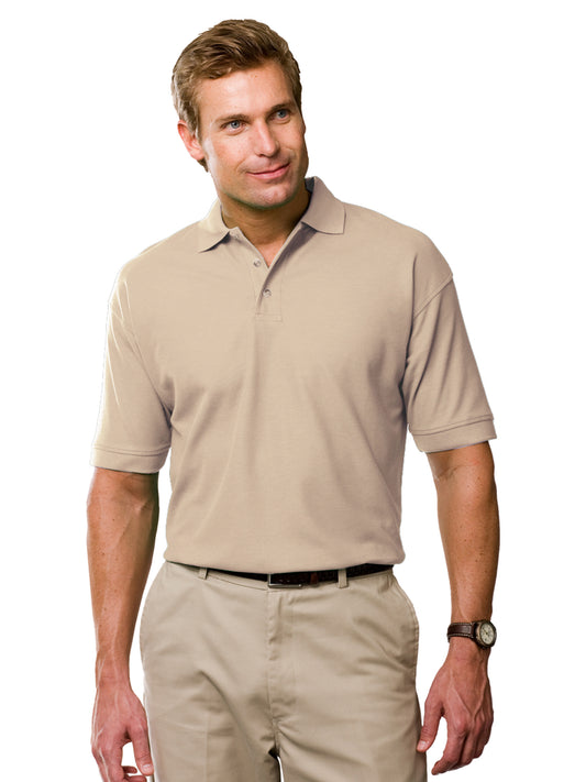 Men's Stain Release Pique Polo - BG2201 - Natural