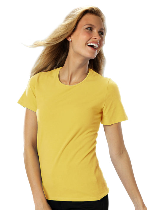 Women's Jewelneck T-Shirt - BG4702 - Maize