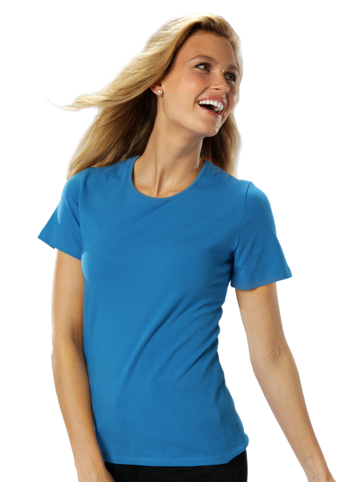 Women's Jewelneck T-Shirt - BG4702 - Turquoise