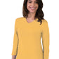 Women's Pocketless 3/4-Sleeve V-Neck Tee - BG4703 - Maize