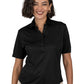 Women's Pocketless Bonded Collar Dress Polo - BG6007 - Black
