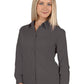 Women's Pocketless Long Sleeve Poplin Shirt - BG6210 - Graphite