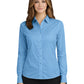 Women's Pocketless Long Sleeve Poplin Shirt - BG6210 - Light Blue