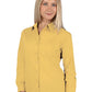 Women's Pocketless Long Sleeve Poplin Shirt - BG6210 - Maize